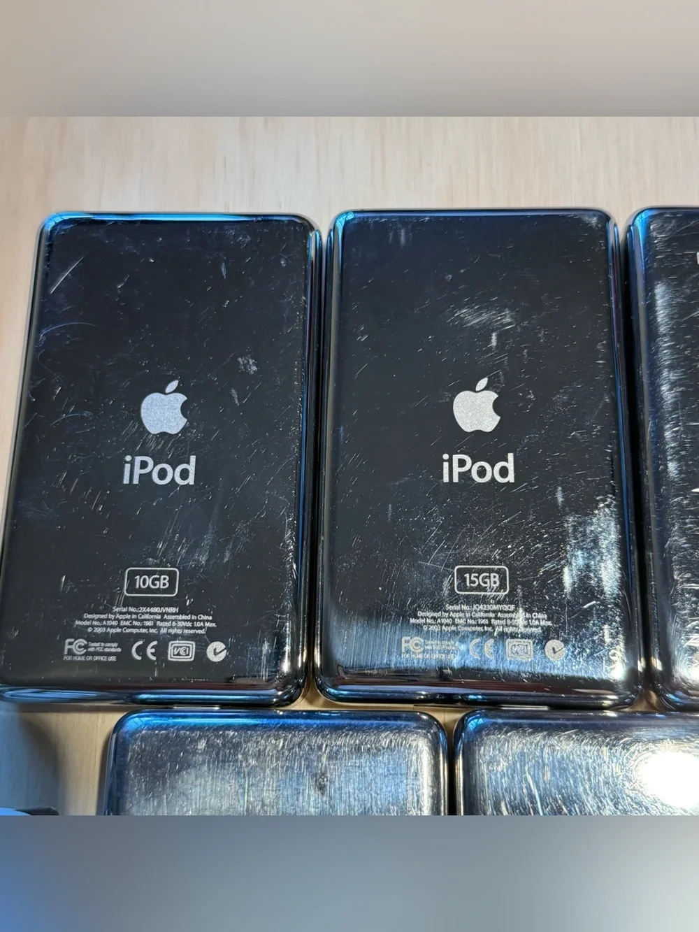 5-iPod Classic 3rdGen Model:A1040/10-40GB BROKEN Bad Batteries/Hard-Drives Read
